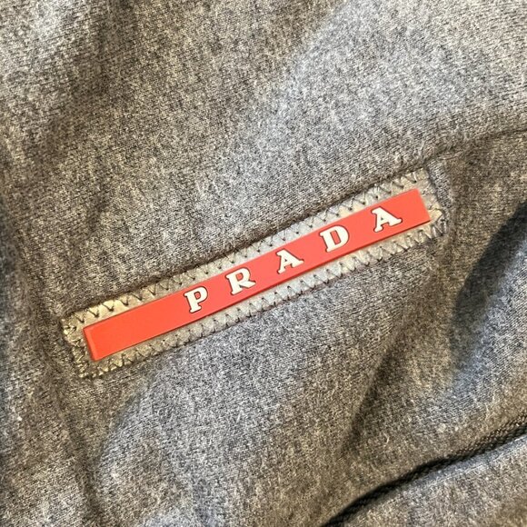 PRADA GRAY HOOD TRACK JACKET S - Picture 13 of 16